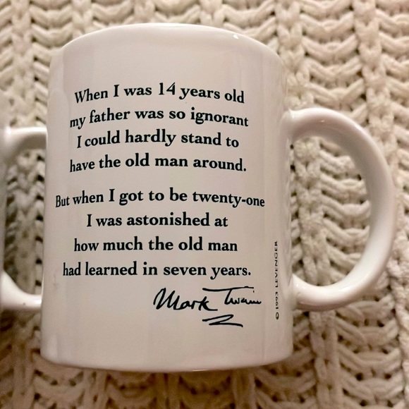 ❣️Mark Twain White Red Blue His & Hers Home Kitchen Black Tea Coffee Mugs (x2)❣️ - Picture 6 of 9